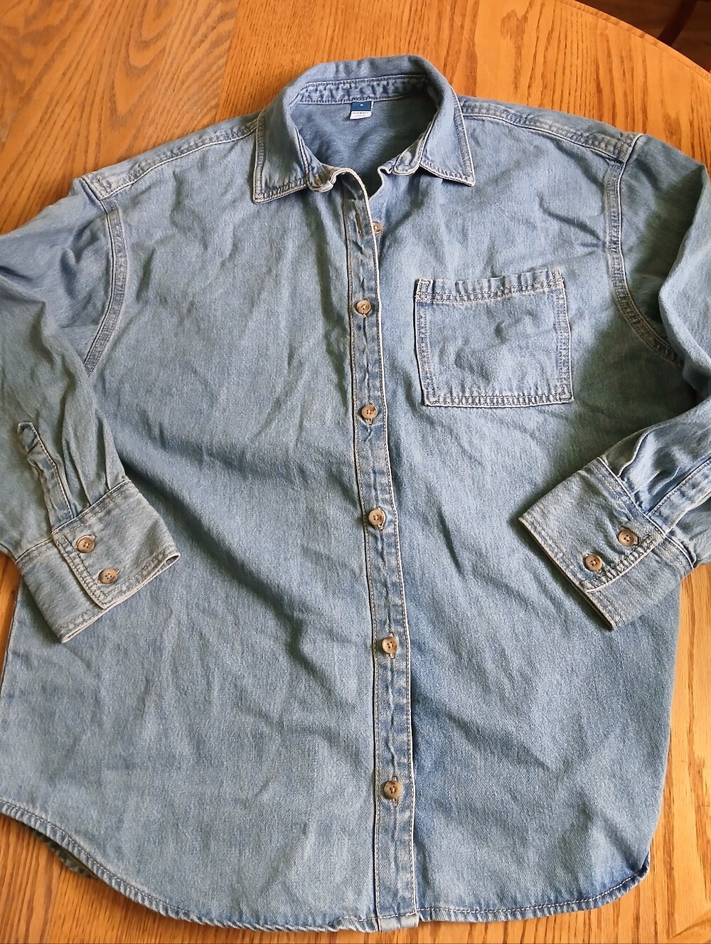 Old Navy Oversized Denim Shacket Lt. Wash M NWT